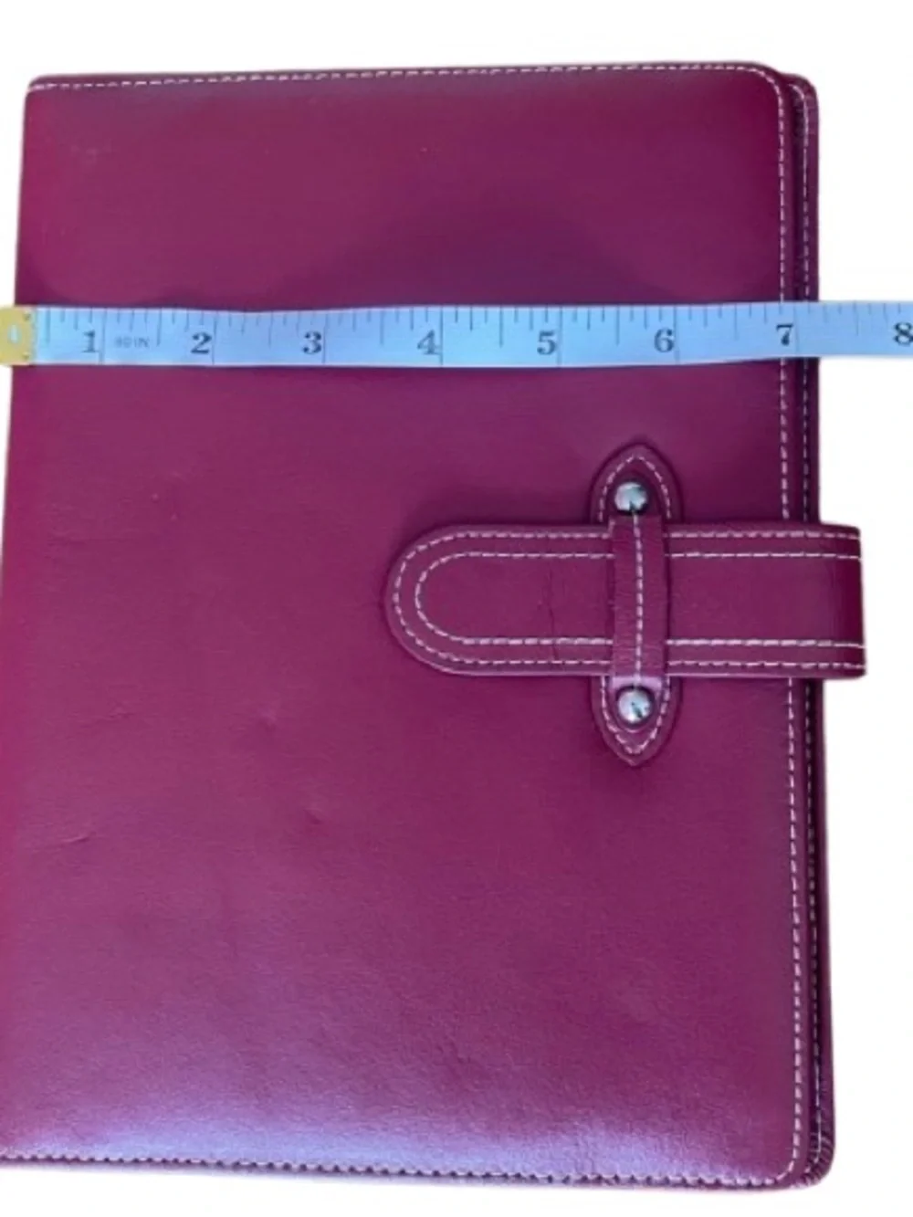 Franklin Covey Red Leather Padfolio Portfolio Organizer